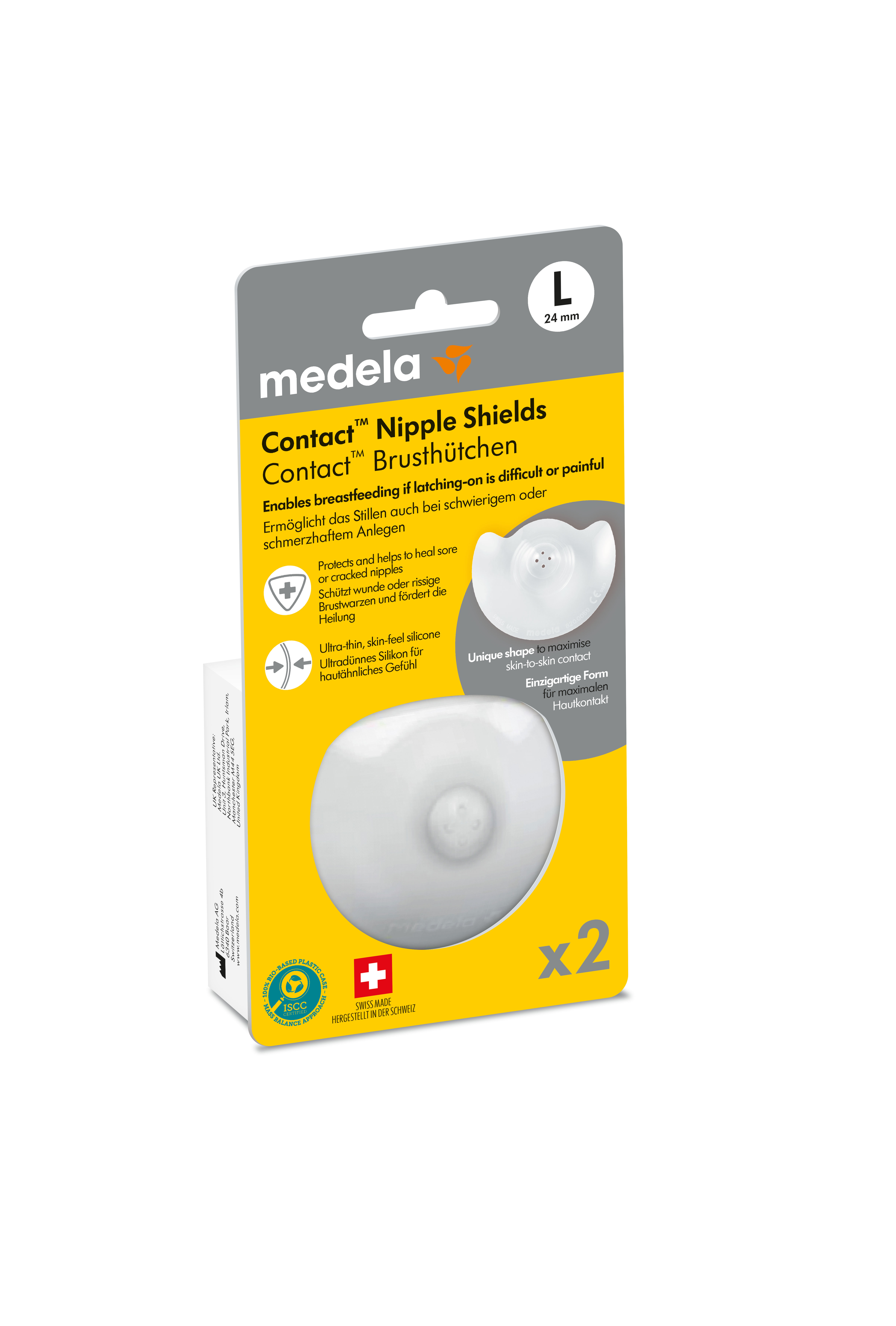 Medela Tepelhoedje Contact large - 1 paar in Bewaardoosje