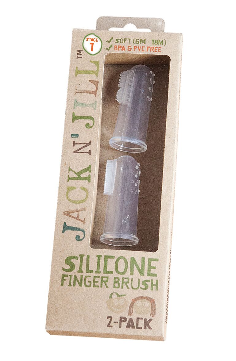 Jack N'Jill Vingertandenborstel Silicone 6-18 maand - set van 2
