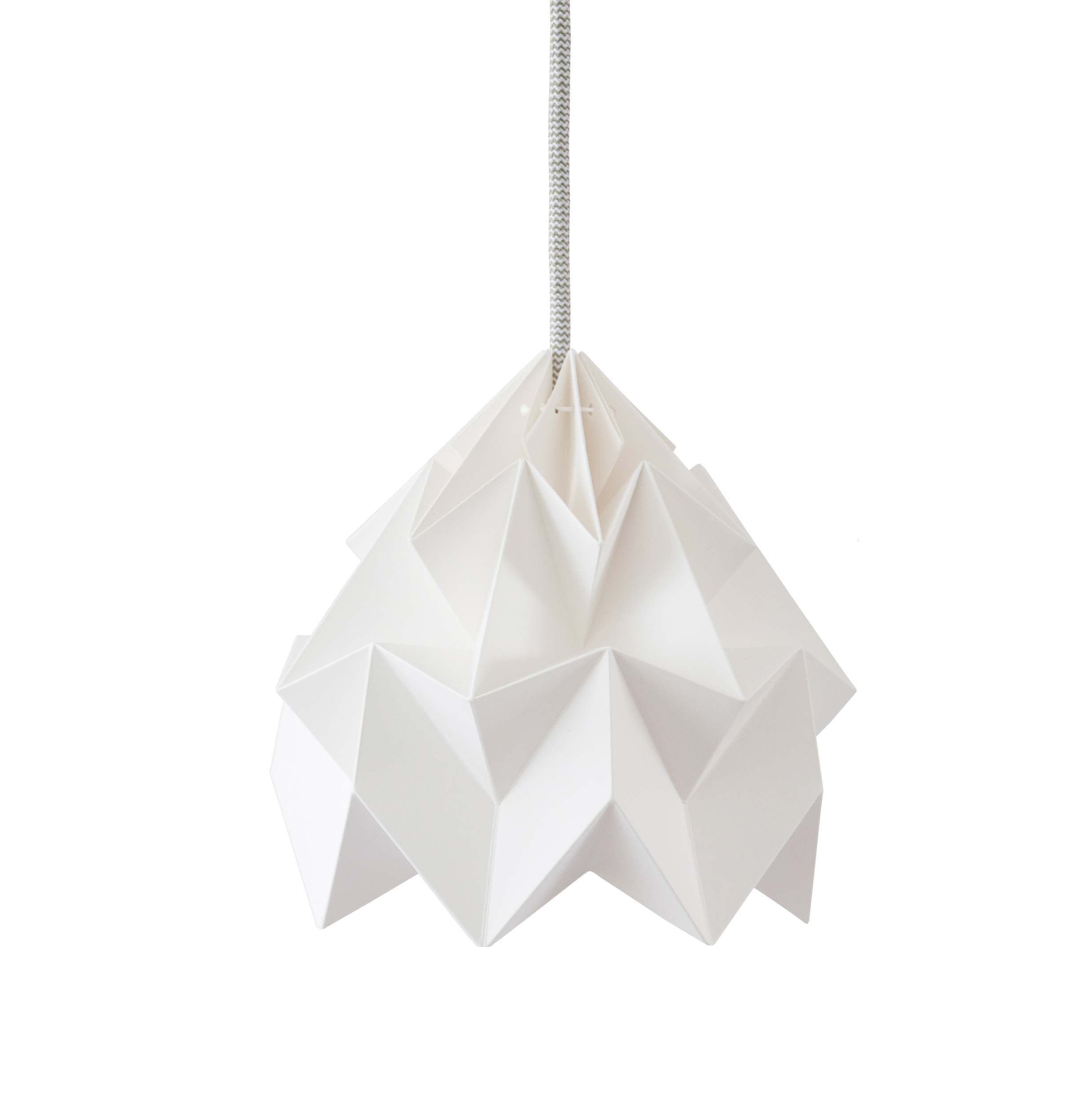 Studio Snowpuppe Hanglamp Origami Moth Papier Gevouwen White - Lila Koord