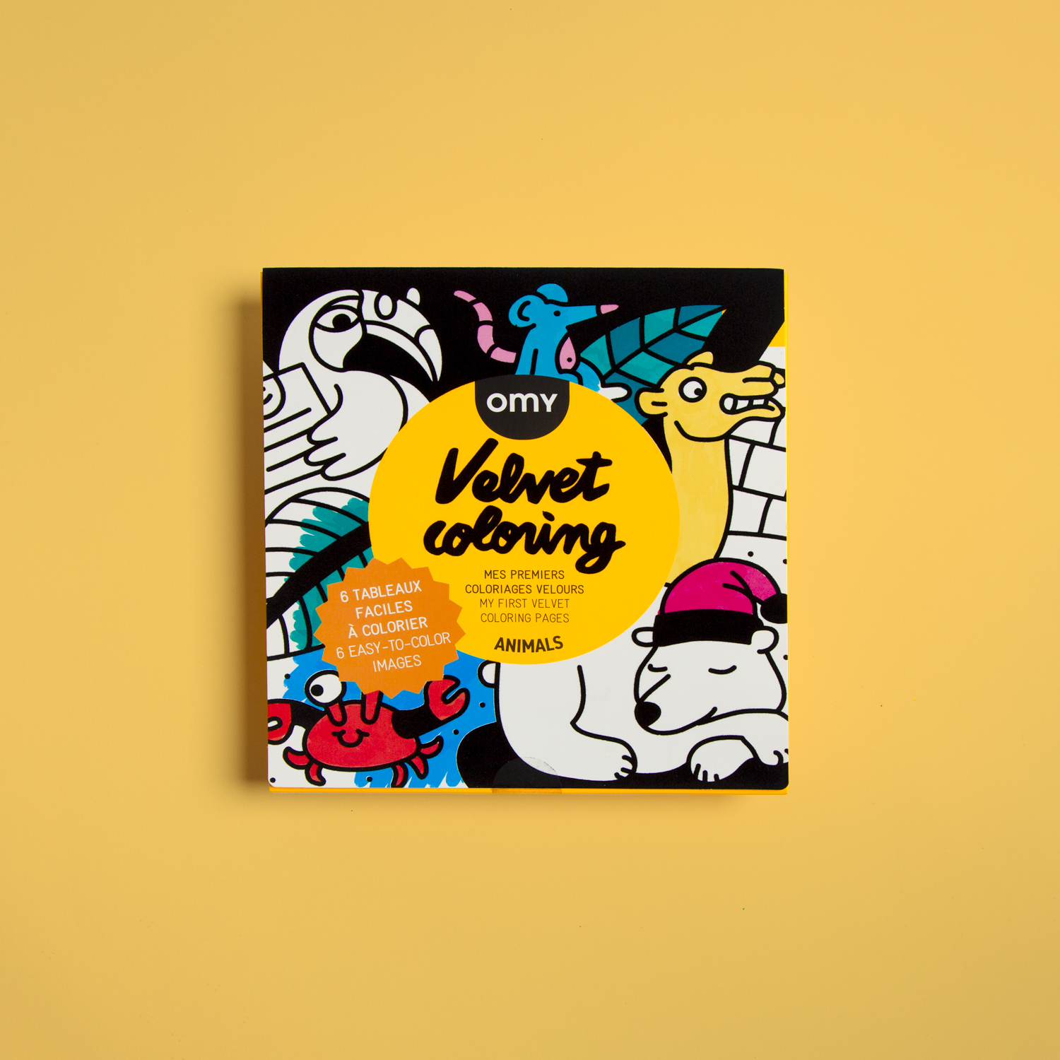 Omy Kleurblok Velvet Coloring Animals