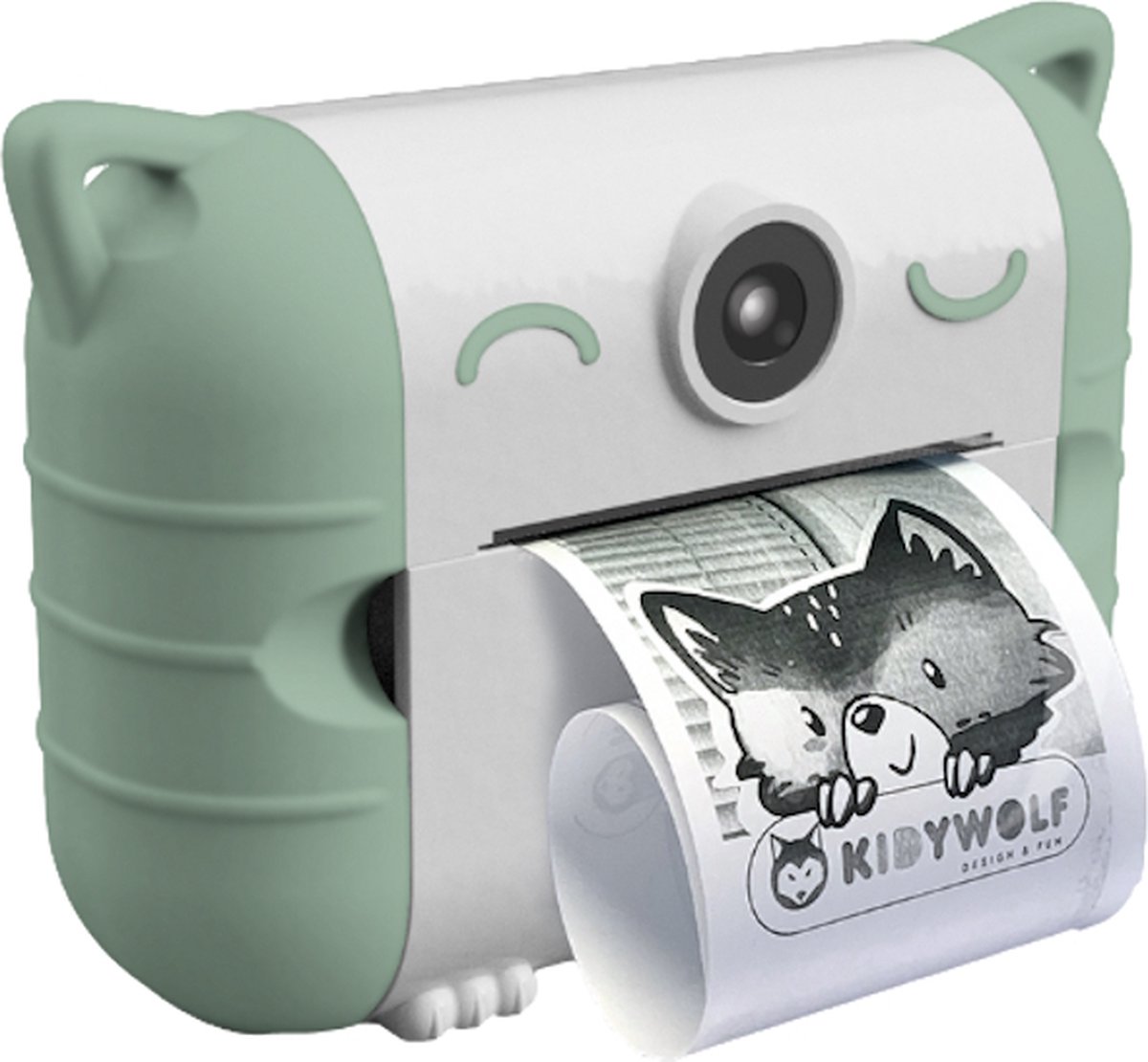 Kidywolf Camera Kidyprint met Print Functie Groen