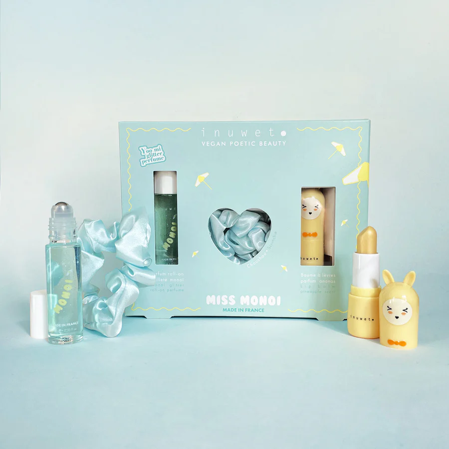 Inuwet Parfumset Miss Monoi - Ananas - Parfum, Lippenbalsem en Haarelastiek