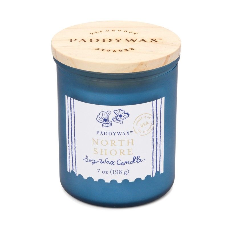 Paddywax Geurkaars Coastal North Shore 226g met Deksel - Sea Blue