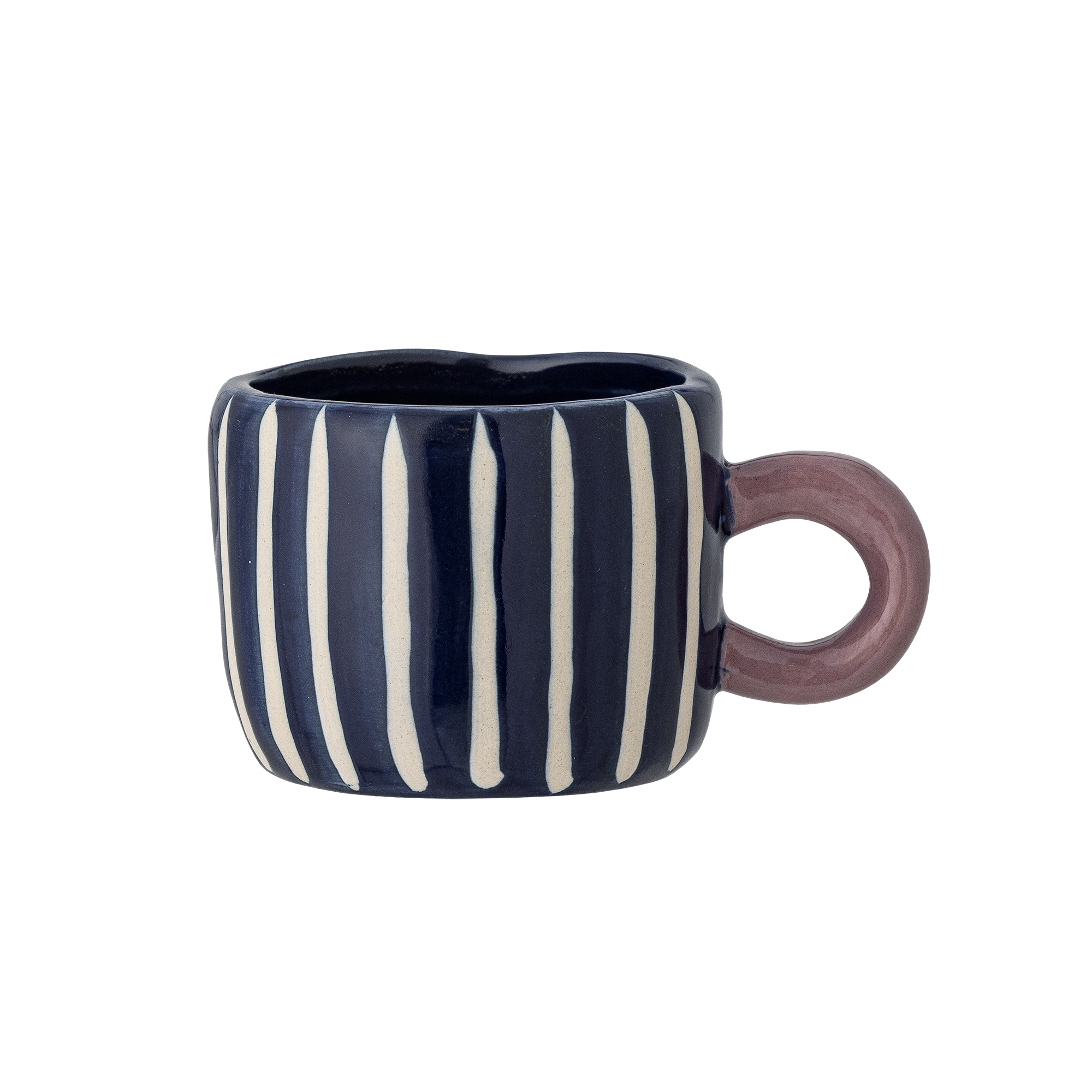 Bloomingville Tas Nini Blauw-Wit Gestreept 100 ml
