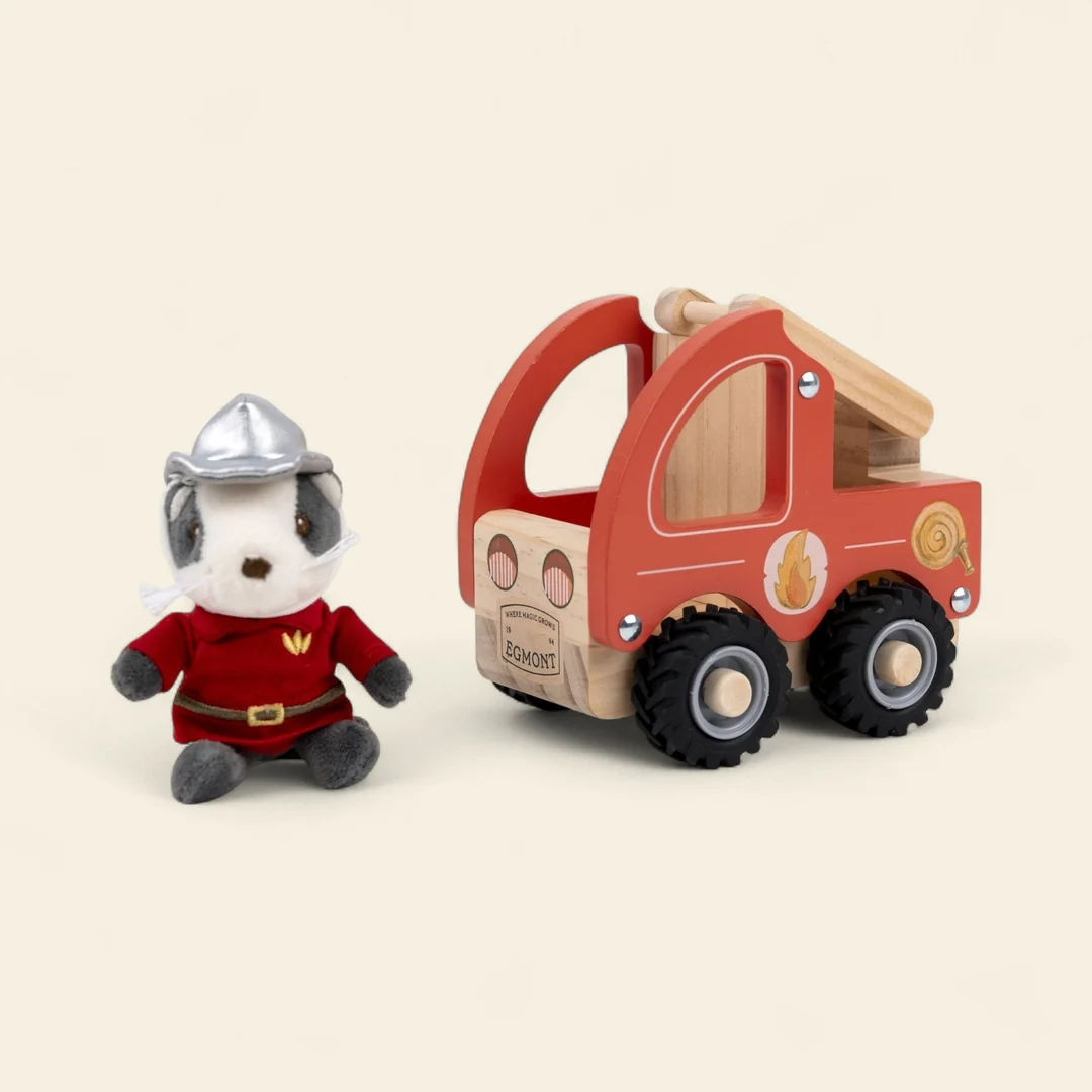 Egmont Toys Brandweerauto met Miniatuurvriendje Klein 12.7x10x12 cm