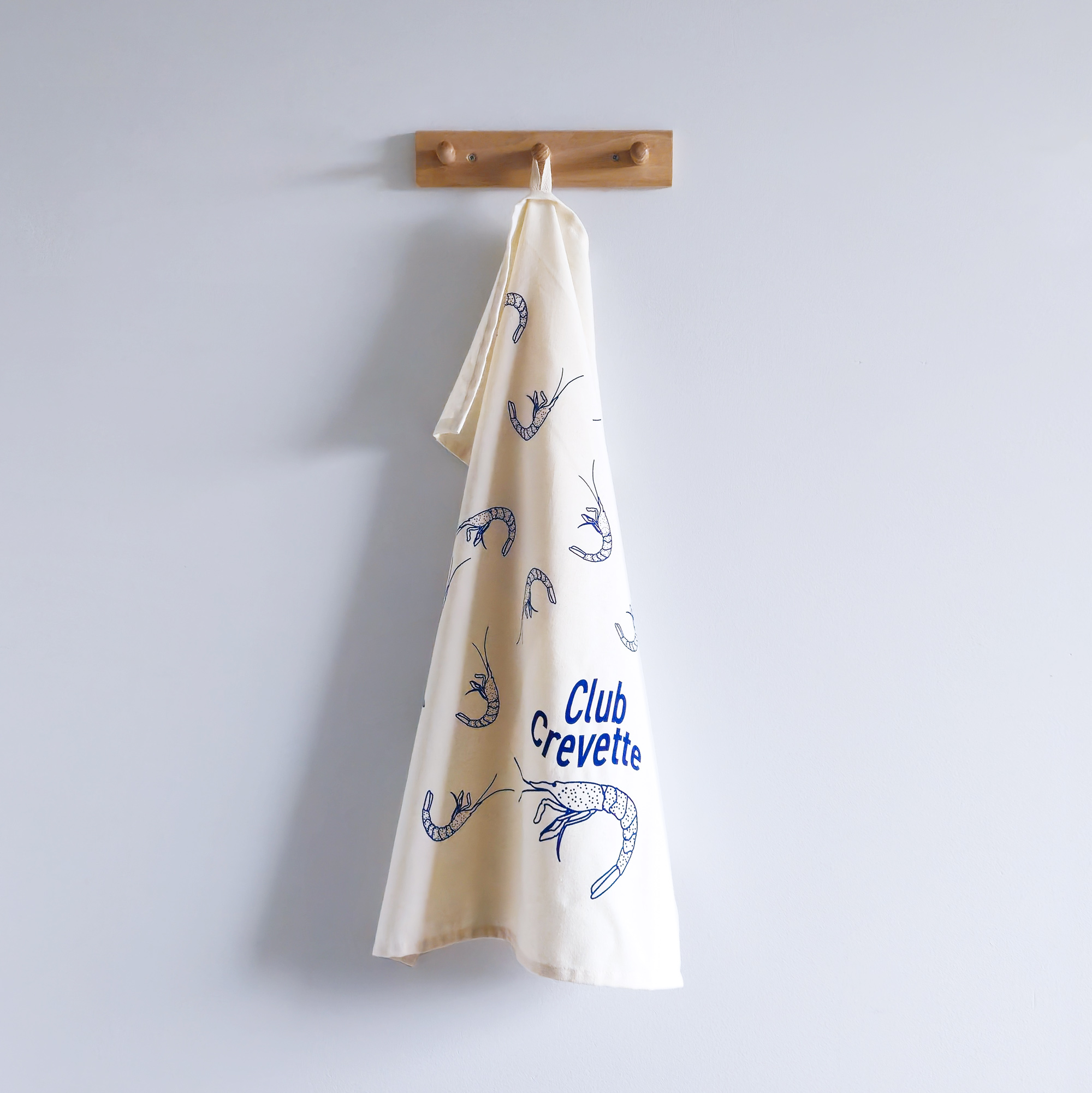 Mmmmar Theedoek Club Crevette Blauw 48x70 cm