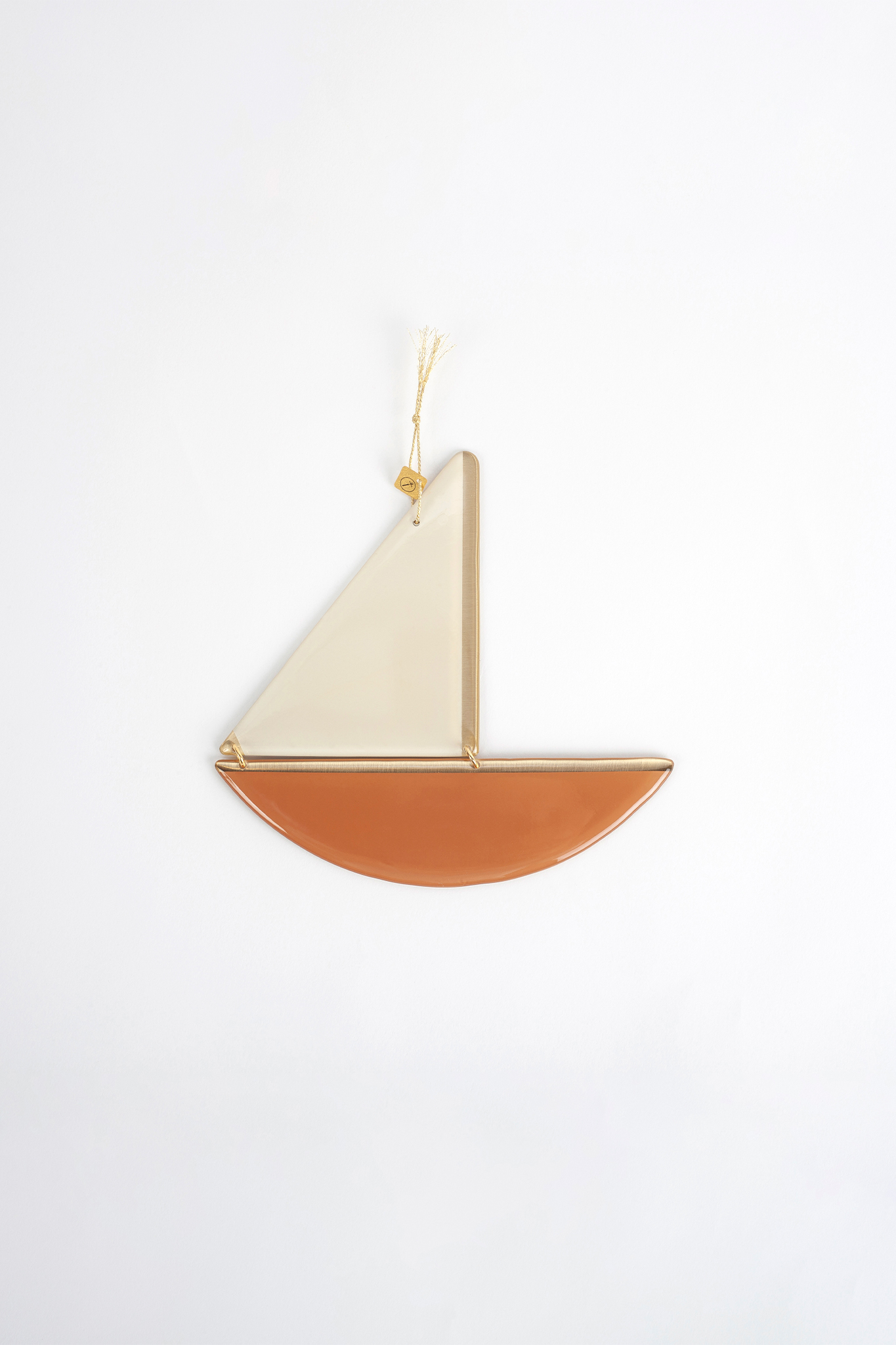 Bord De L'eau Muurdecoratie Boot Large Bronze Bruin