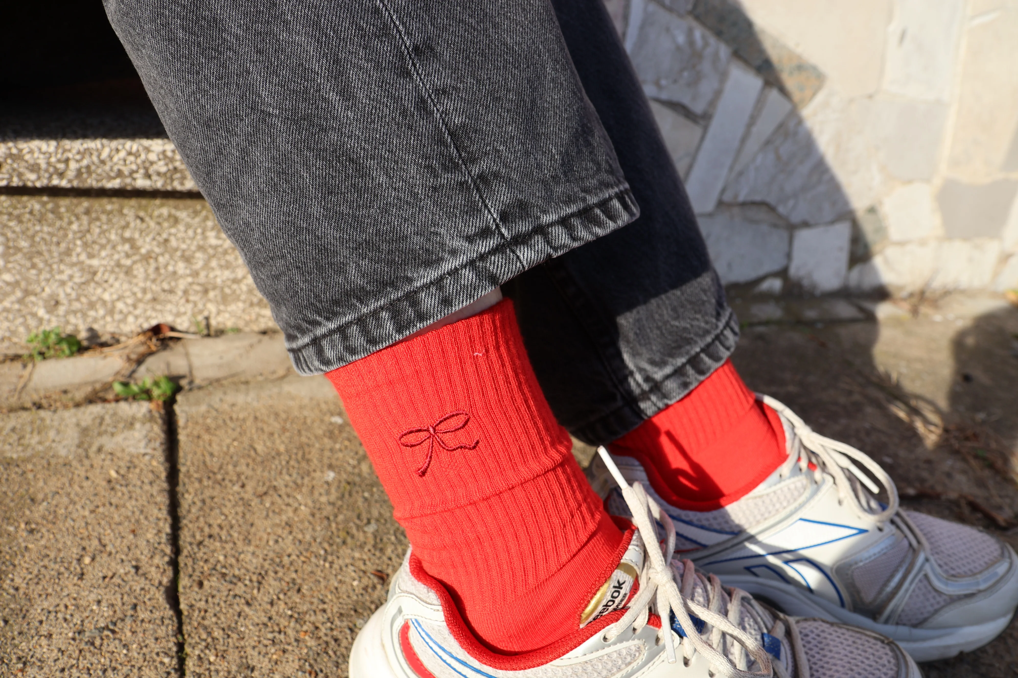 Elle and Rapha Adult Sokken Red Bow maat 37-41