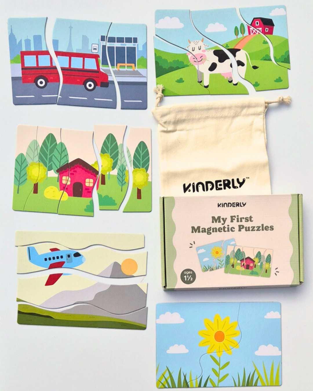 Kinderly Puzzel Magnetisch - Mijn eerste Magnetische Puzzels 7.5x7.5 cm