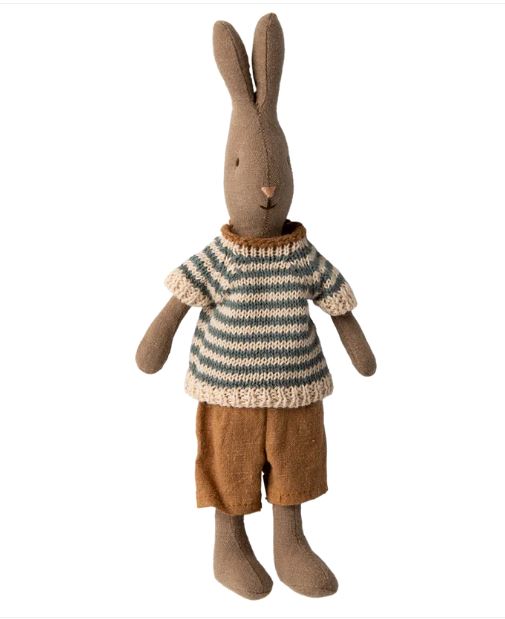 Maileg Rabbit Size 1 Brown Shirt And Shorts