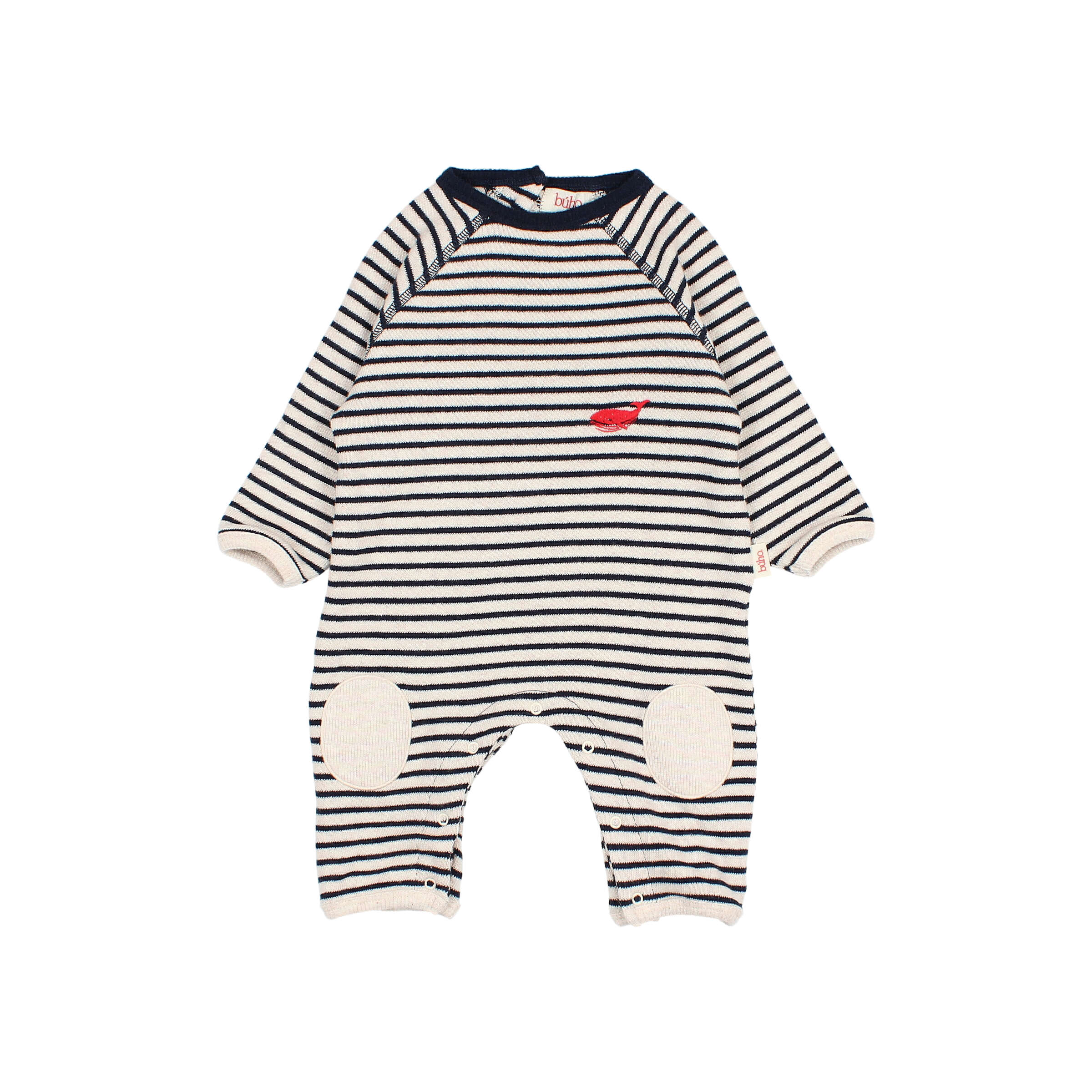 Buho Baby Jumpsuit Soft Stripes Navy