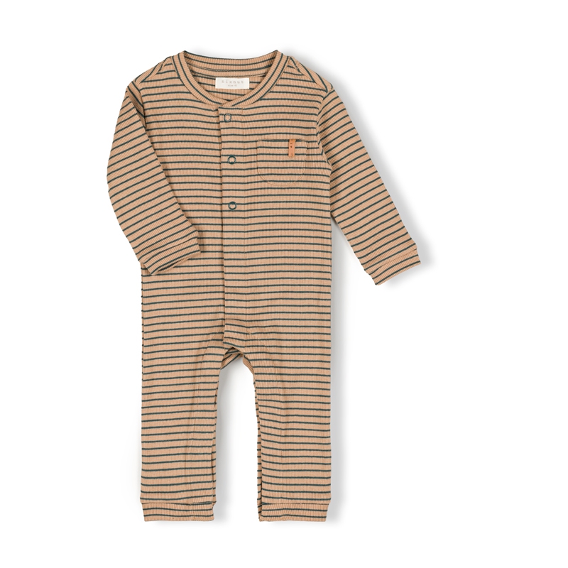Nixnut Kruippakje Tof Moss Stripe Nb Unisex