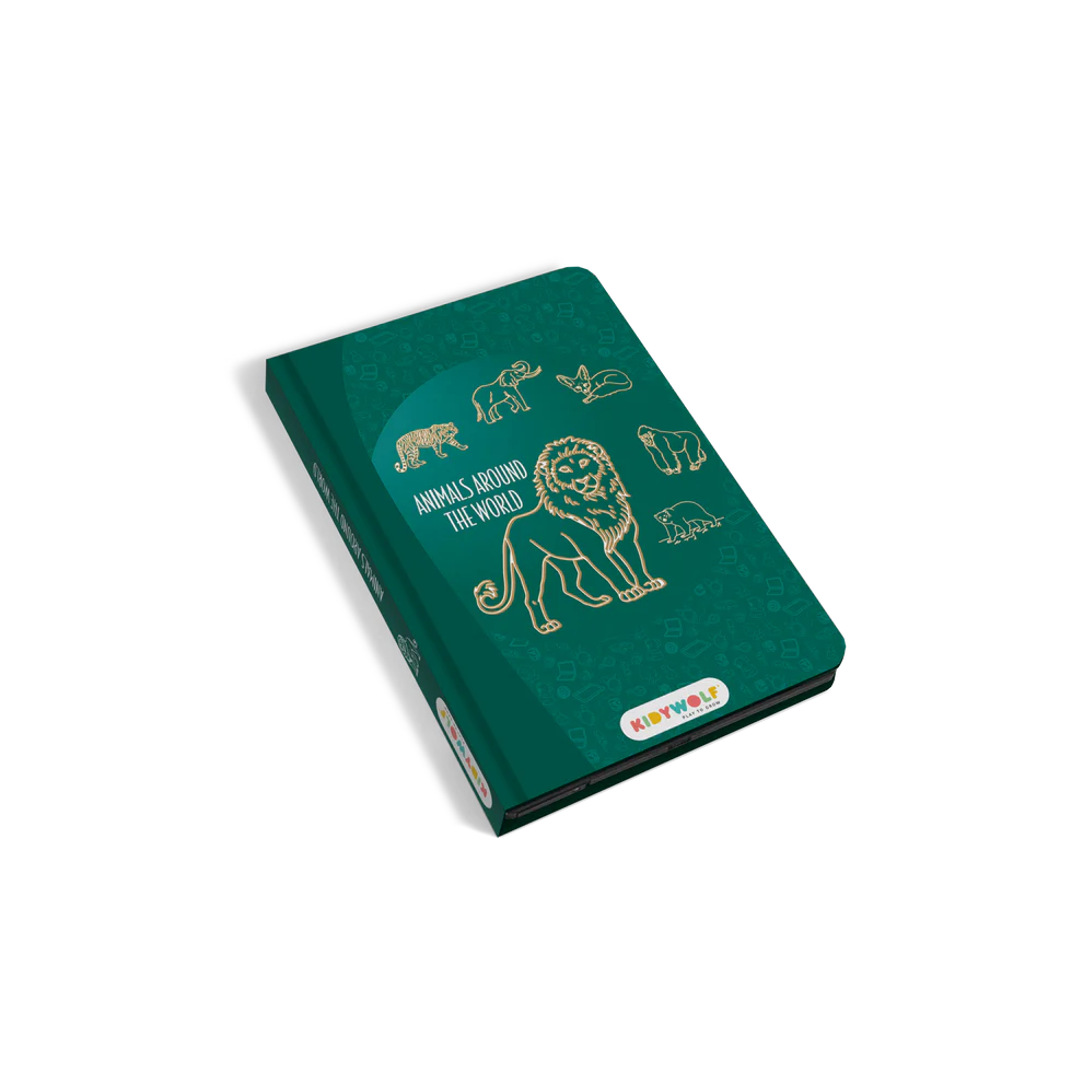 Kidydraw Mini Schrijf en Tekentablet met LED Oplaadbaar, Animals around the world