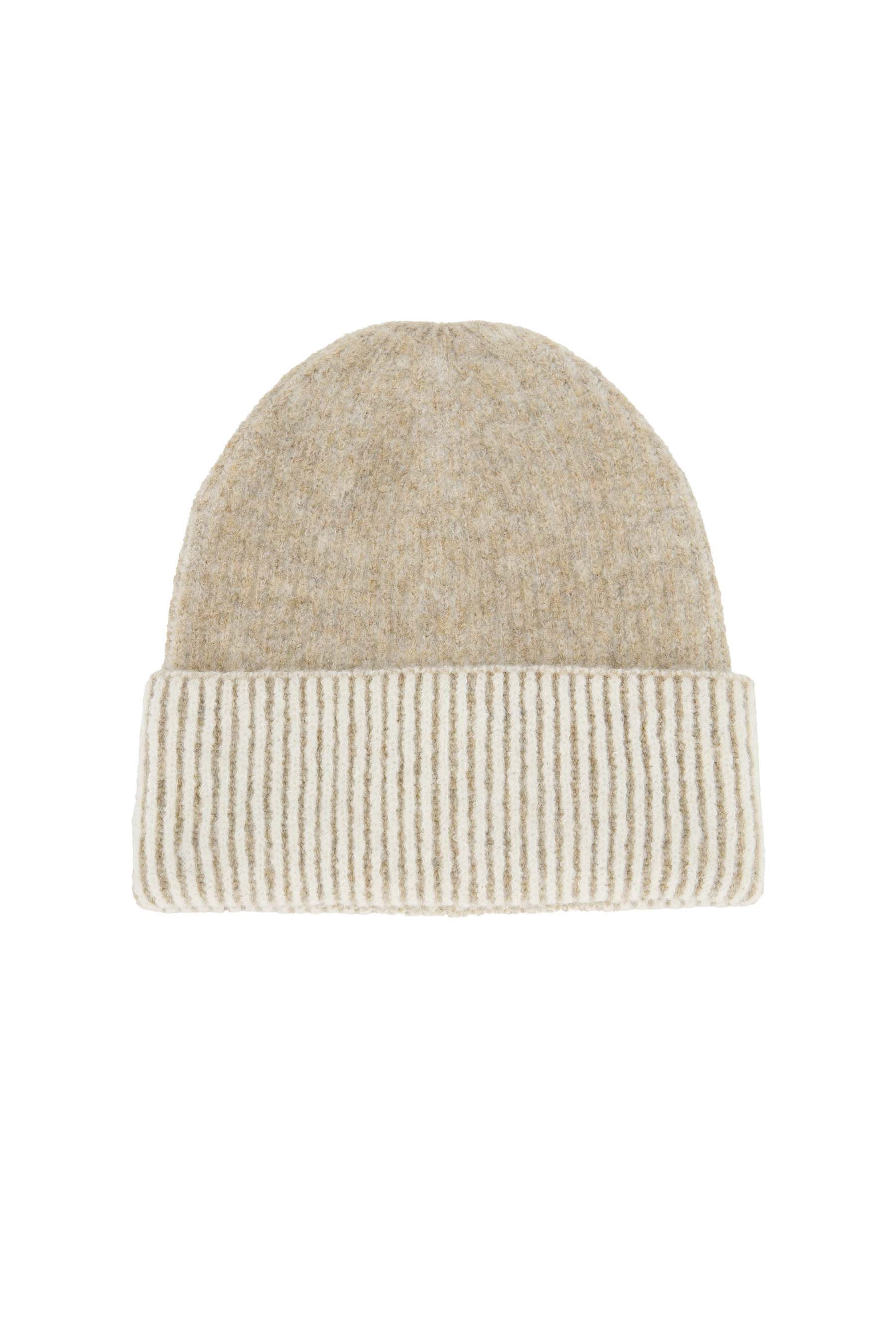 Zusss Muts Gebreid Rib Taupe