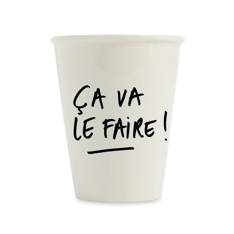 Helen B Beker Ca Va Le Faire 220ml - Porselein - 8x9.5 cm