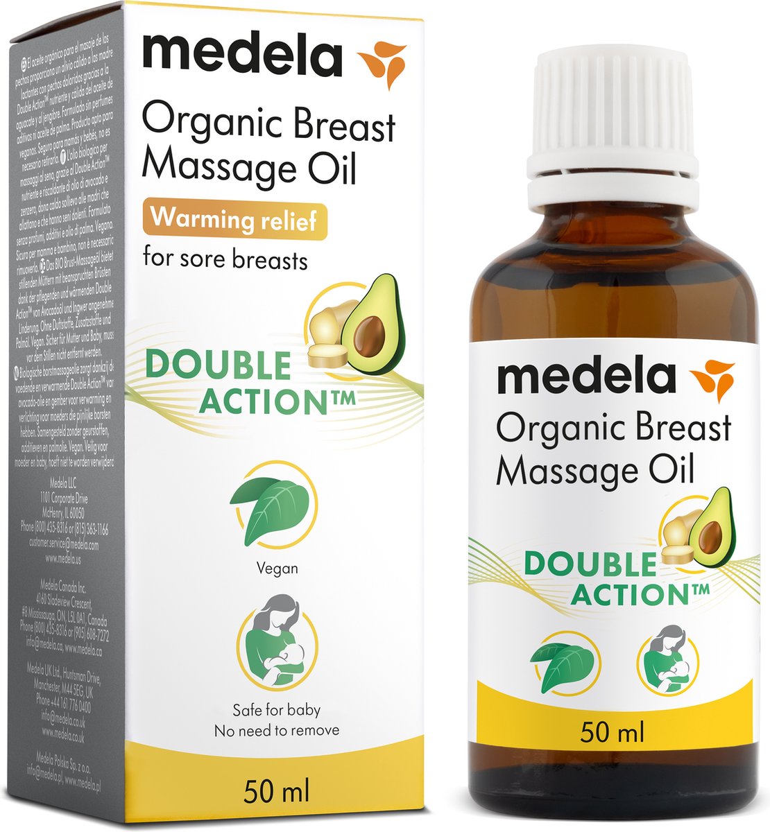 Medela Borstmassageolie Purelan Biologisch 50 ml