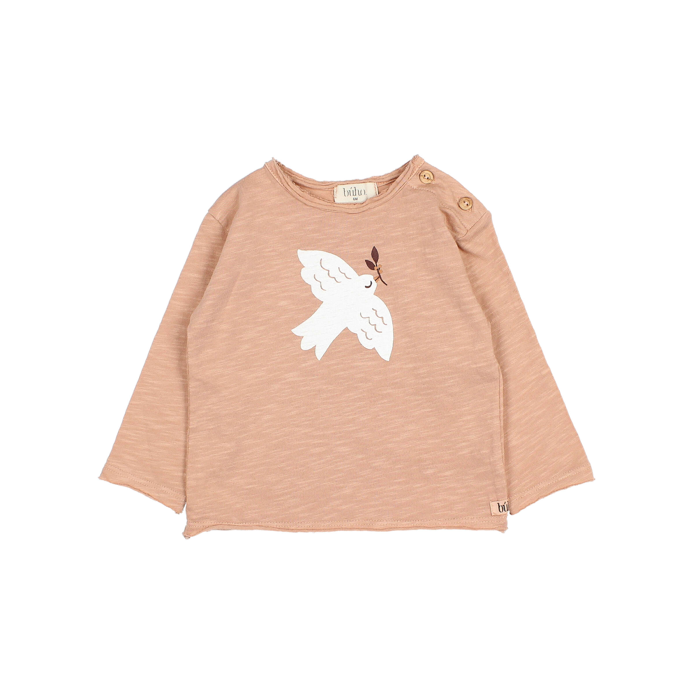 BUHO / baby / bird T-shirt / apple blossom - 9 M