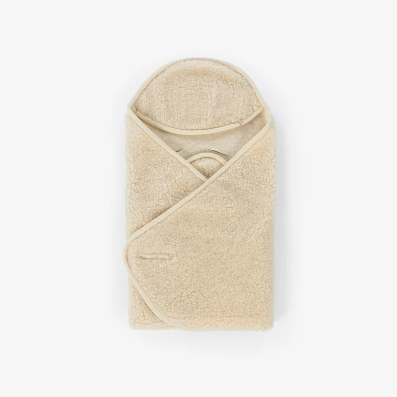 Kico Label Wikkeldeken met Maxi-Cosi opening Naturel  90x90 cm