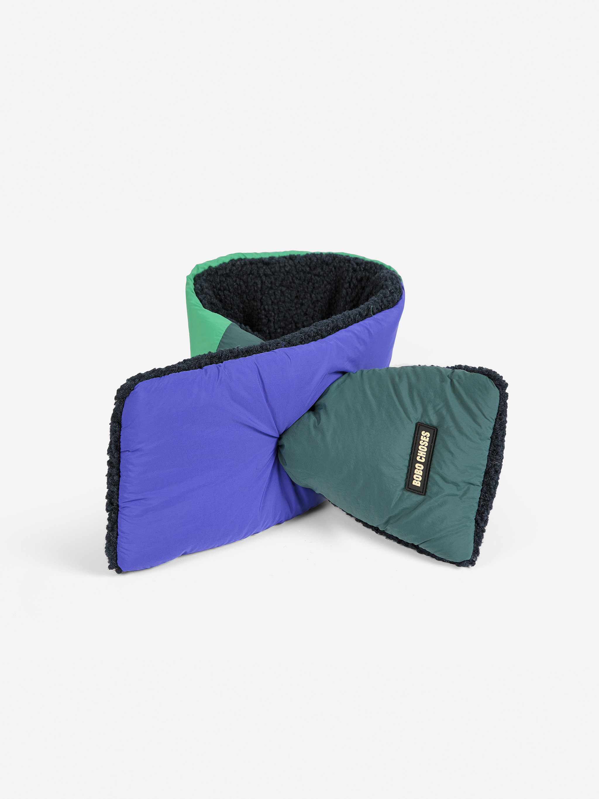 Bobo Choses Kids Nekwarmer Color Block Sheepskin