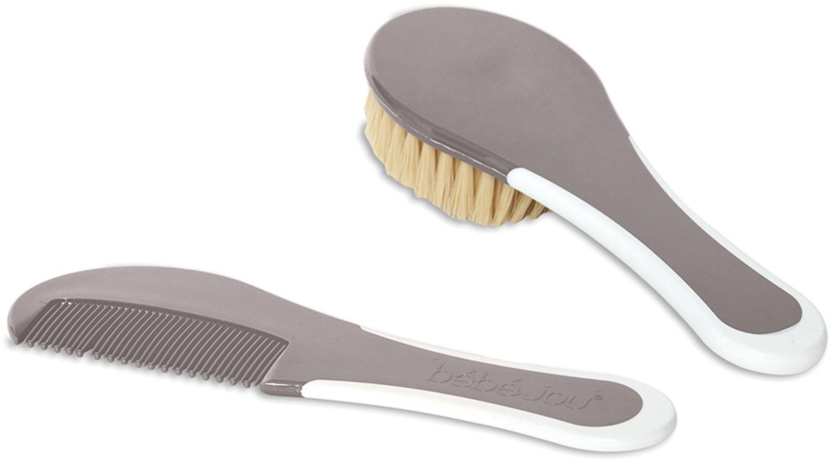 Bébé-jou Kam en Borstel Uni Chalk Brown