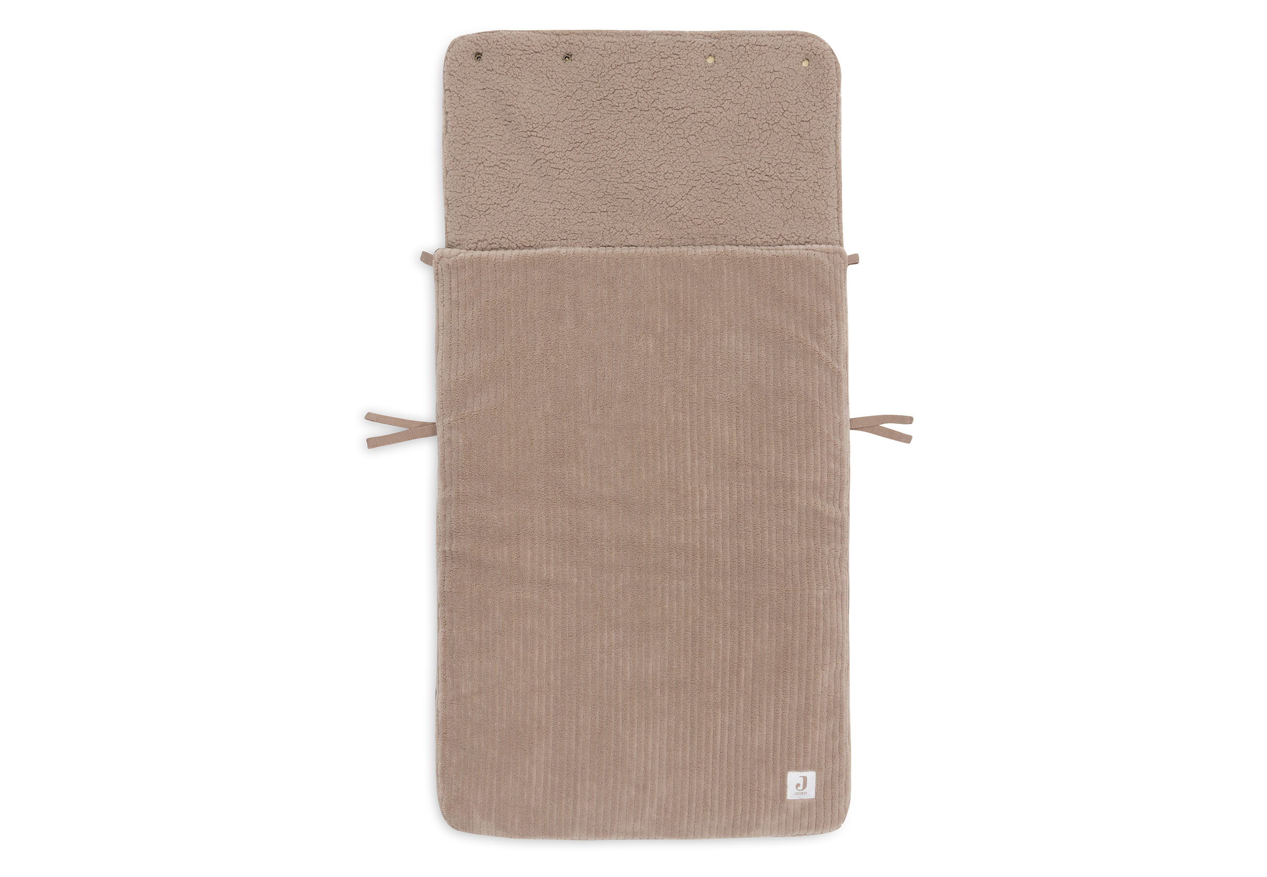 Jollein Voetenzak Groep 0+ 3-5 Punts Gordel Cloudy Rib Milky Coffee