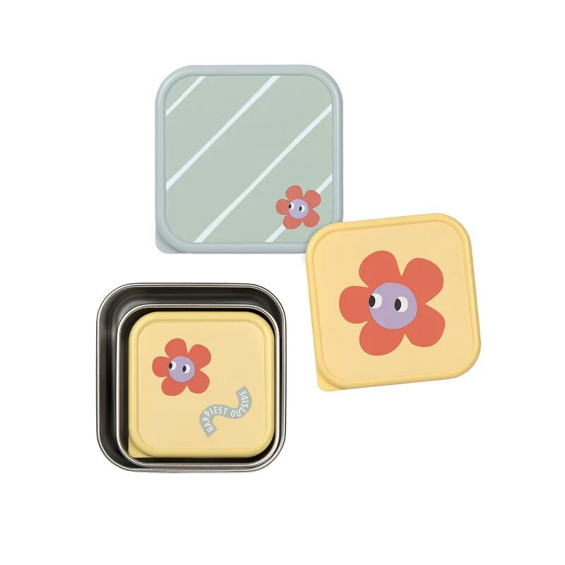 Lässig Snackdoosjes Rvs Happy Trails Flower - 3 stuks