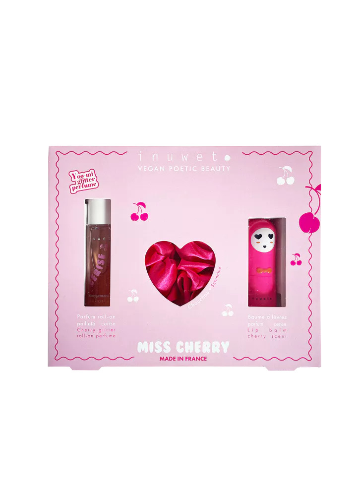 Inuwet Parfumset Miss Cherry - Kers - Parfum, Lippenbalsem en Haarelastiek