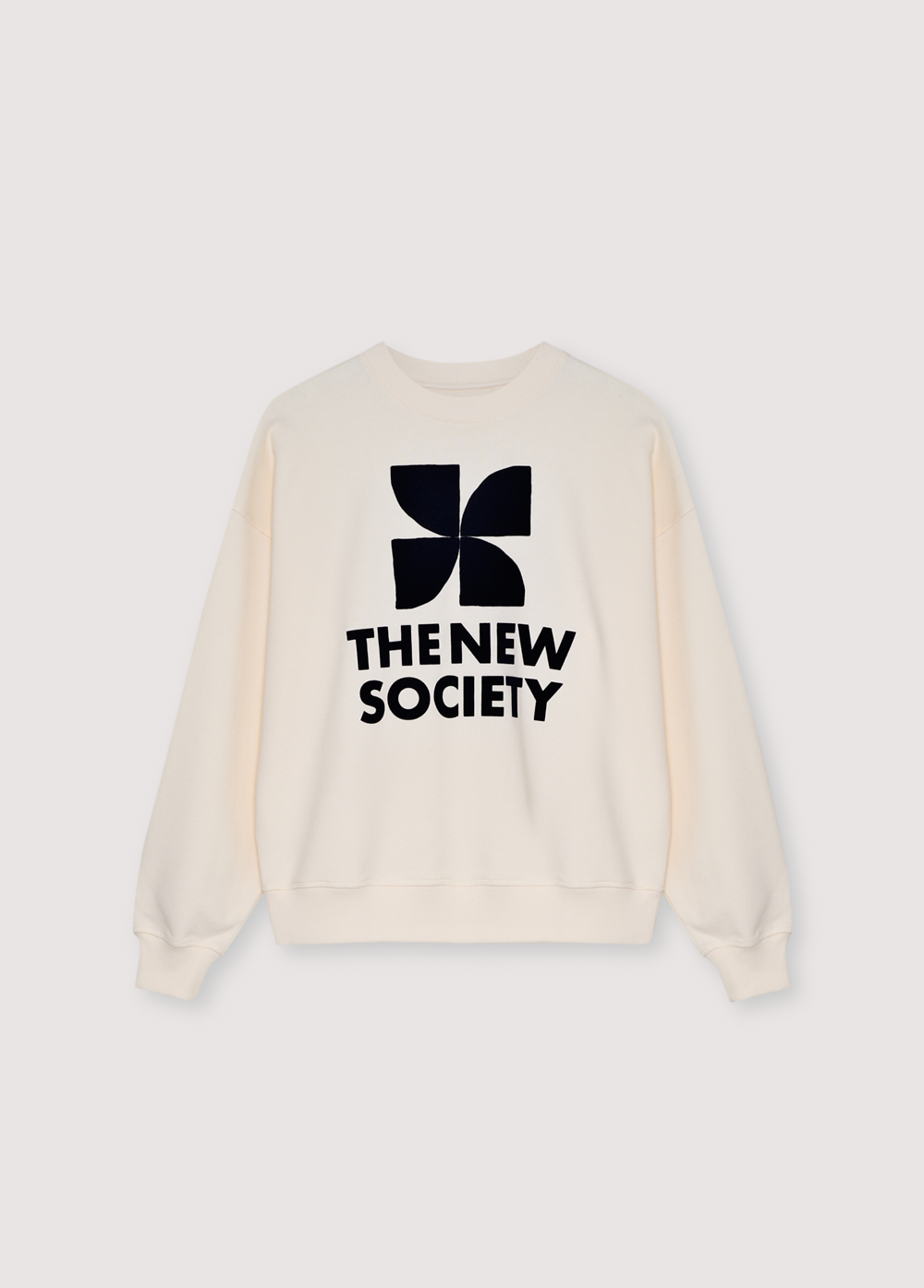 The New Society Sweater Logo TNS Ecru