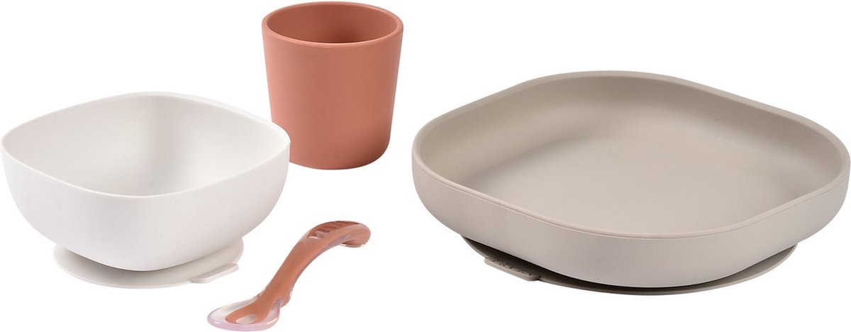 Beaba Eetset Silicone 4-delig Terracotta-Gazelle