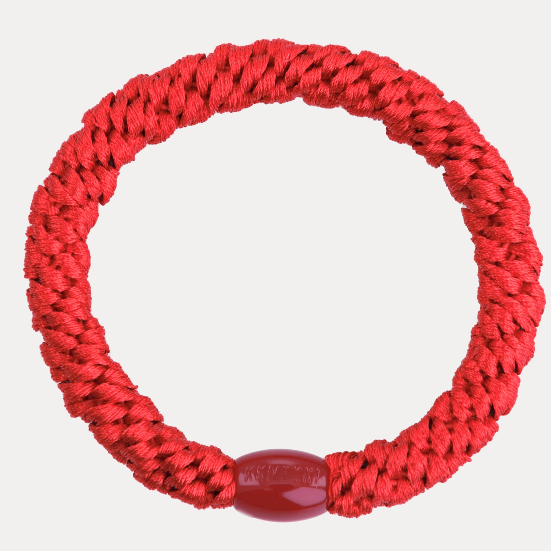 KKNEKKI Haarelastiek Clear Red