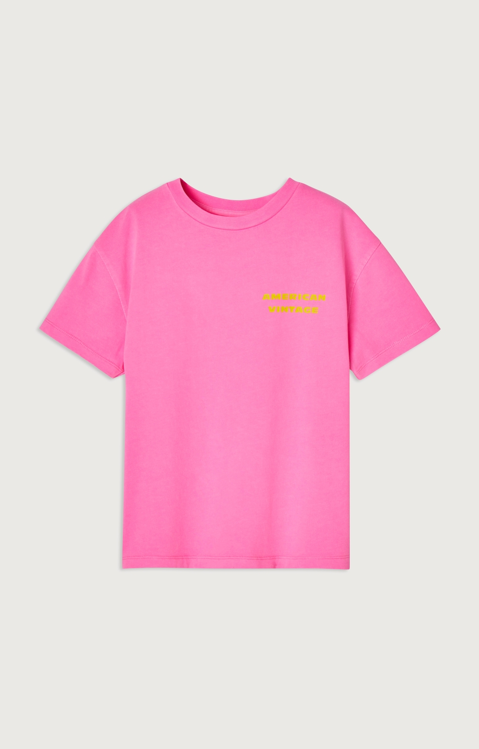 American Vintage Kids T-Shirt Fizvalley Fluo Roze