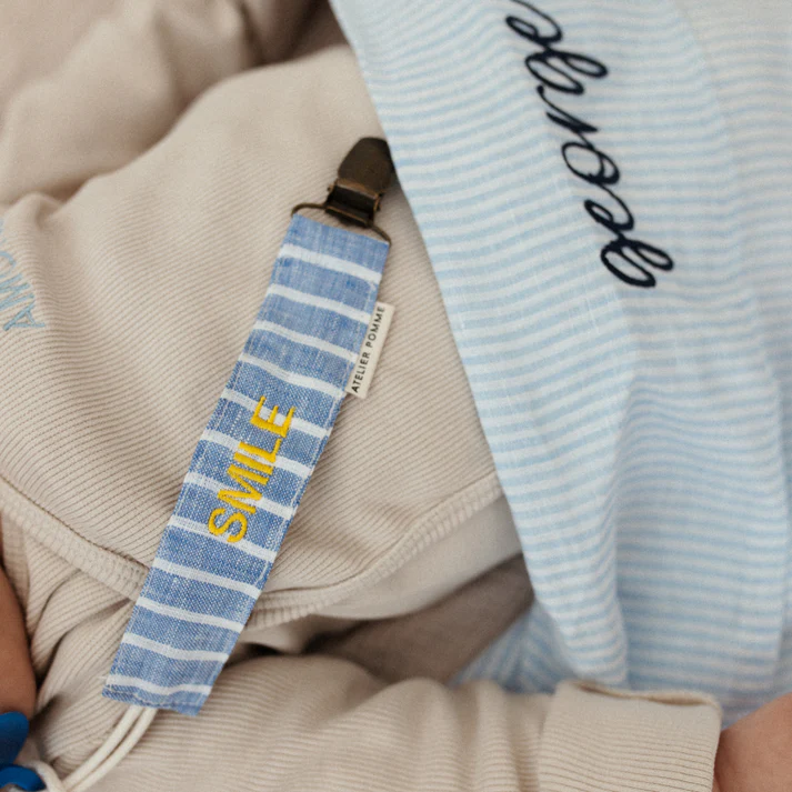 ATELIER POMME Fopspeenkoord Lovely Linen Pinky Promise