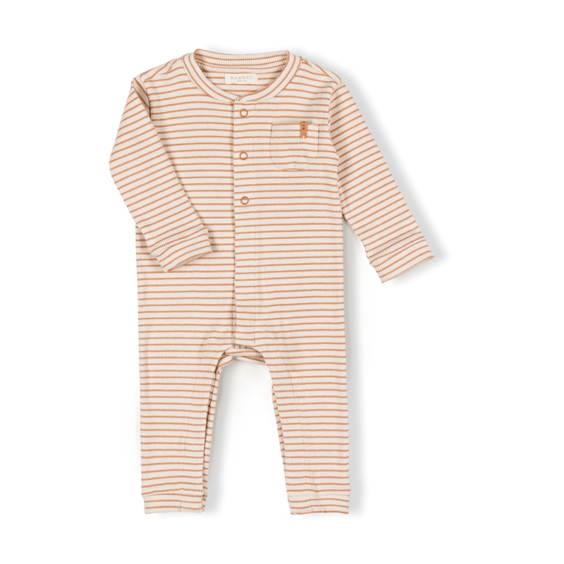 Nixnut Onesie Tof Caramel Stripe