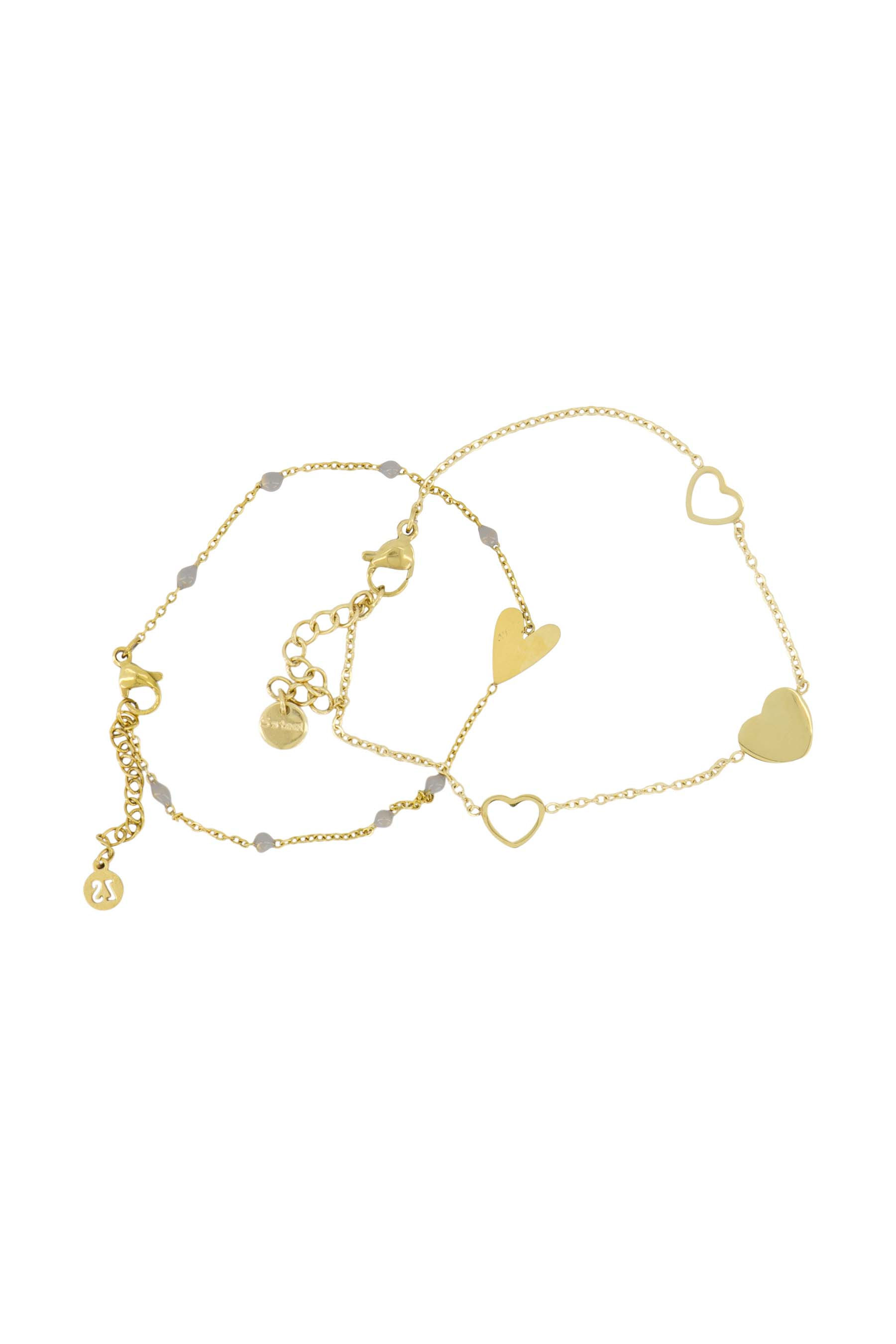 Zusss Vriendschapsarmband Hart Goud