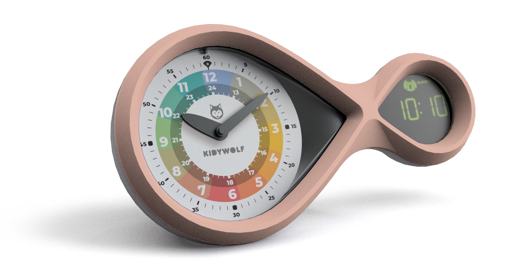 Kidywolf Wekker met Wijzers en Display Brons - USB C