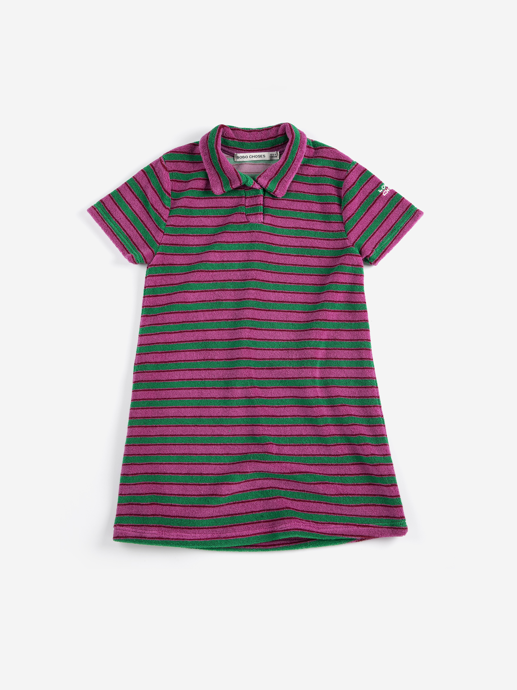 Bobo Choses Kids Kleedje Polo Wol Striped Purple