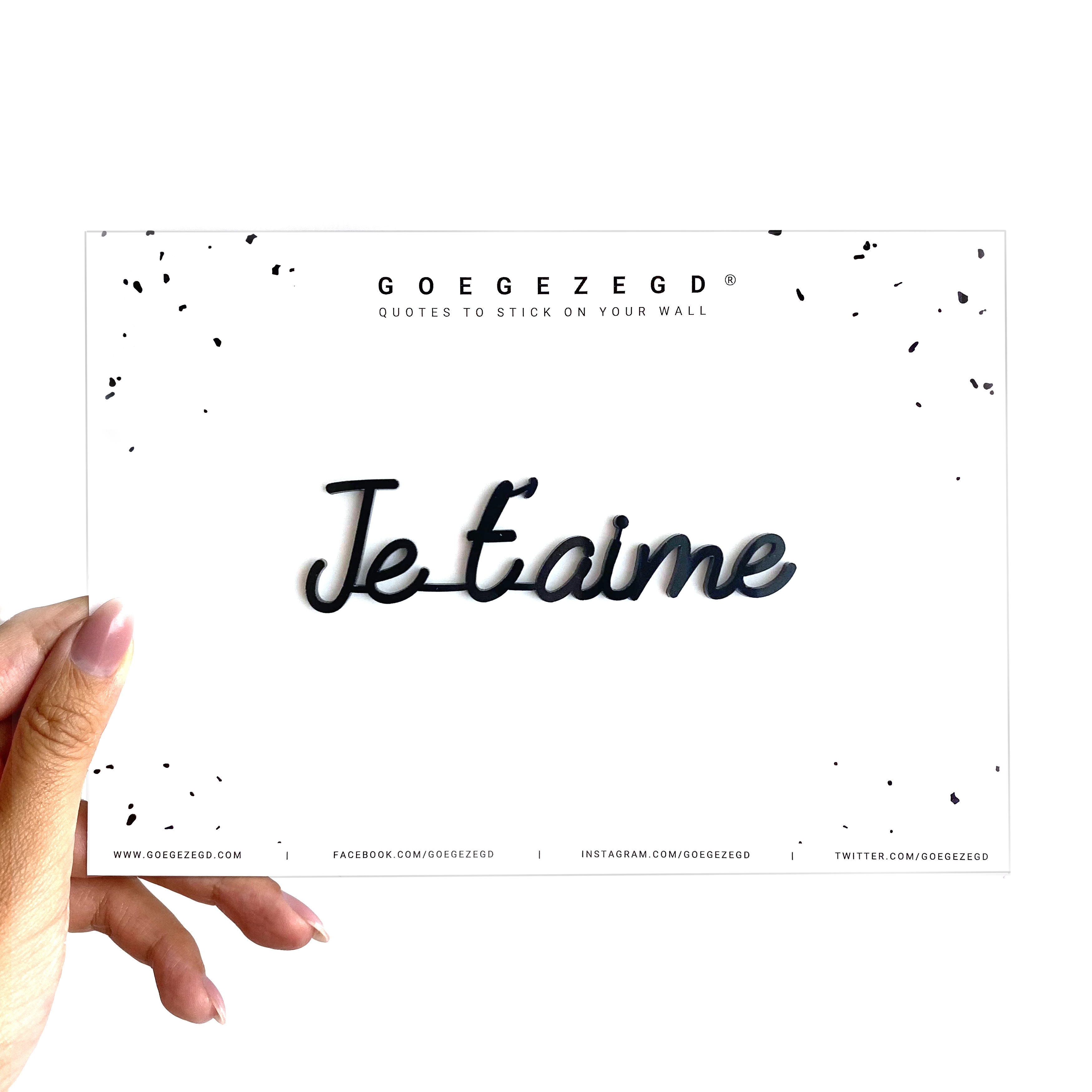 GOEGEZEGD Muurquote A5 Je T'Aime