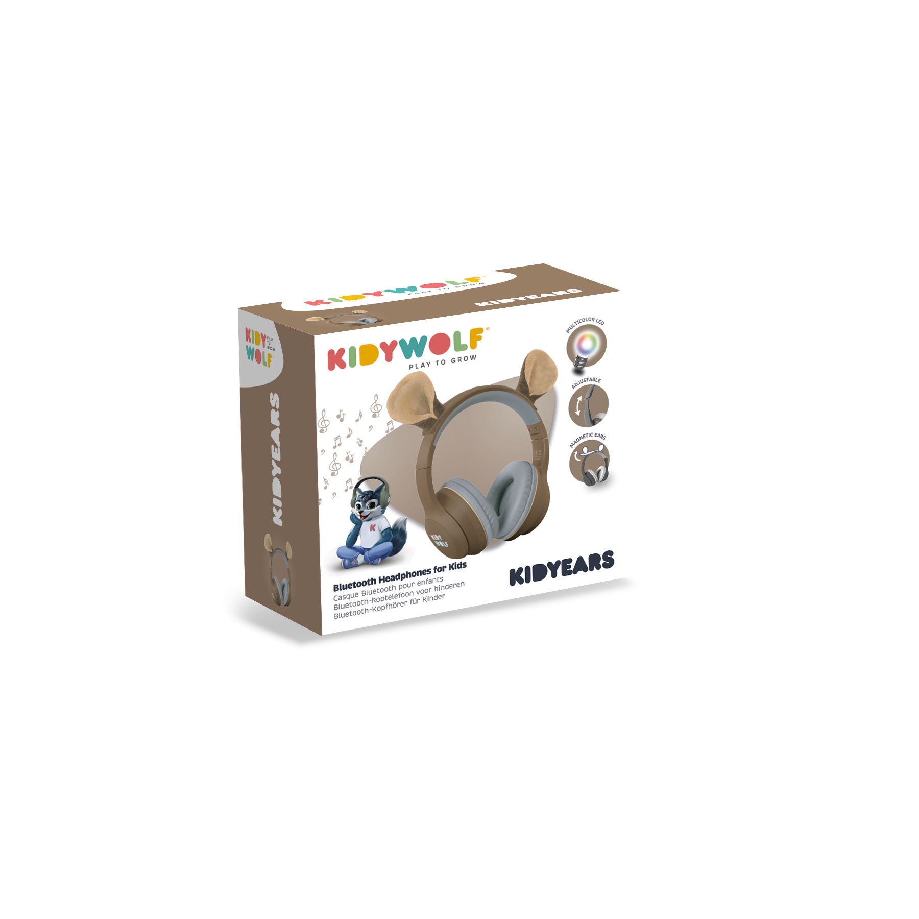 Kidywolf Kidyears - Bluetooth Hoofdtelefoon, 85dB mode, beer