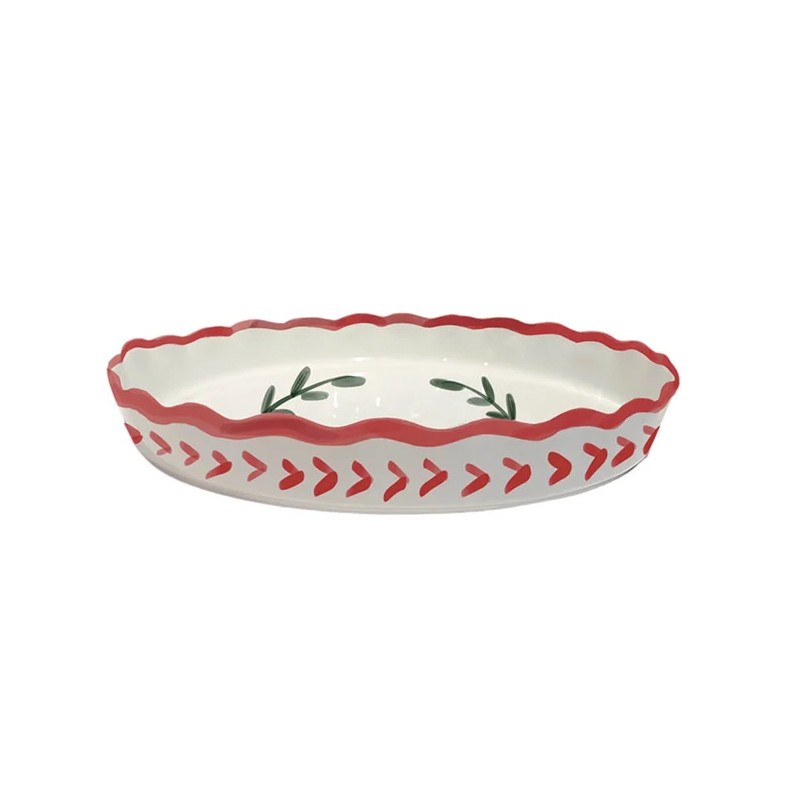 Val Pottery Taartschotel Red 32x5 Cm Handgemaakt Keramiek 5407010452938 val-pottery-taartschotel-red-32x5-cm-handgemaakt-keramiek-5407010452938