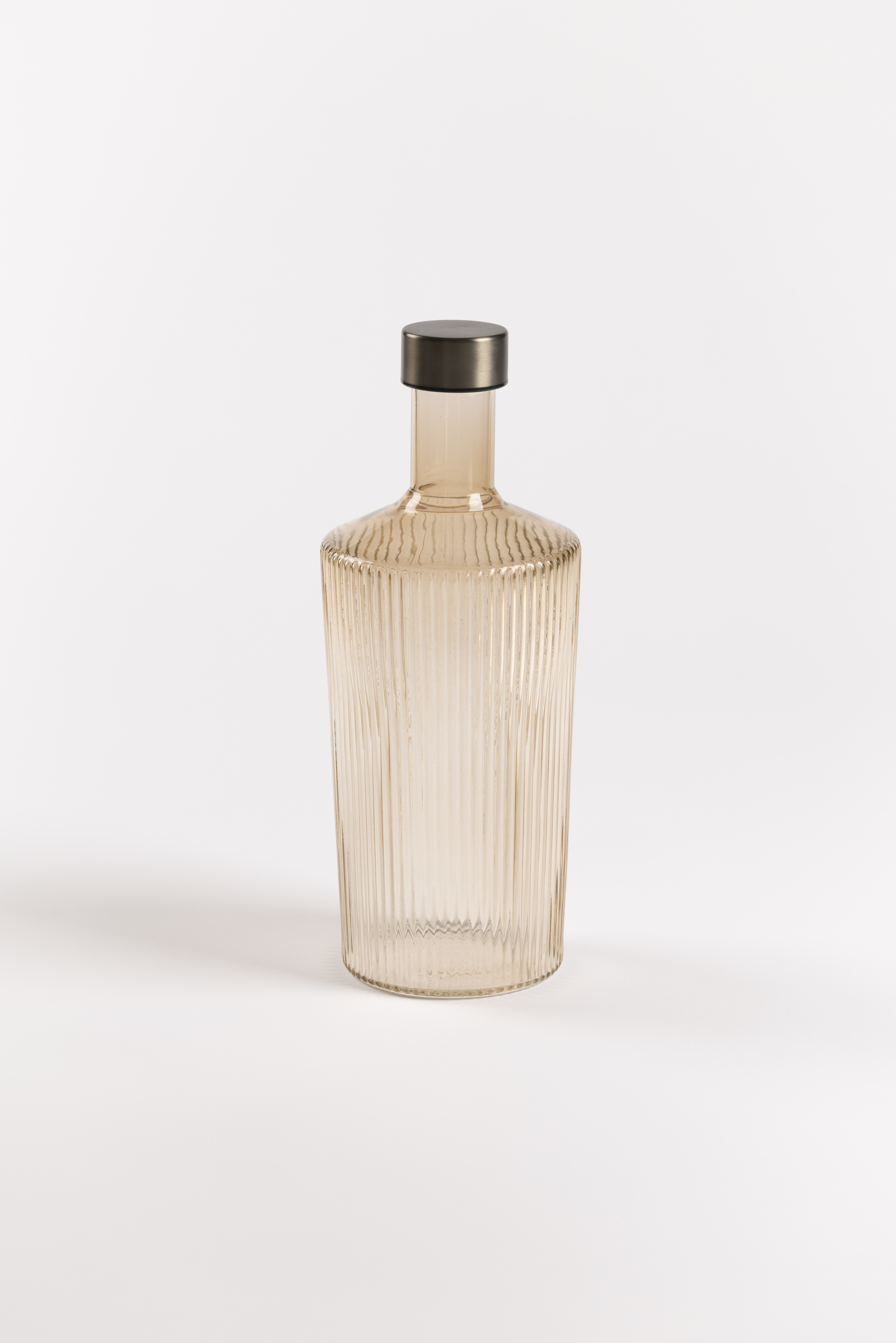 Paveau Ribbed Fles Karaf Bells Peach 1.25l - 9.3x28.3 cm