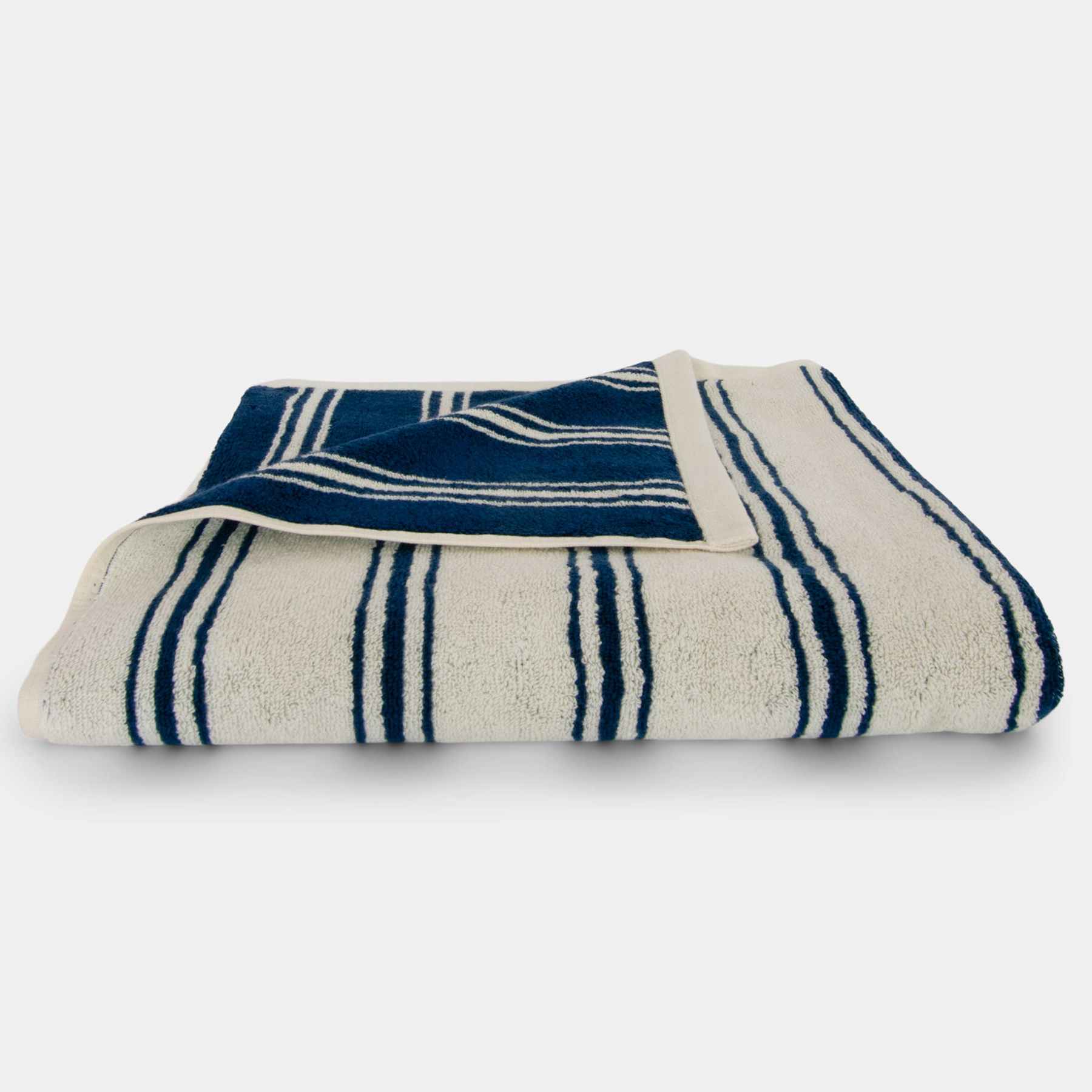 Homehagen Handdoek Slate Indigo Retro Stripe 100x150 cm