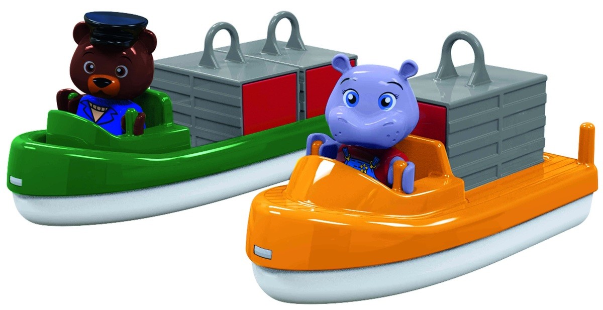 Aquaplay Containerboot 2 stuks met 2 figuren