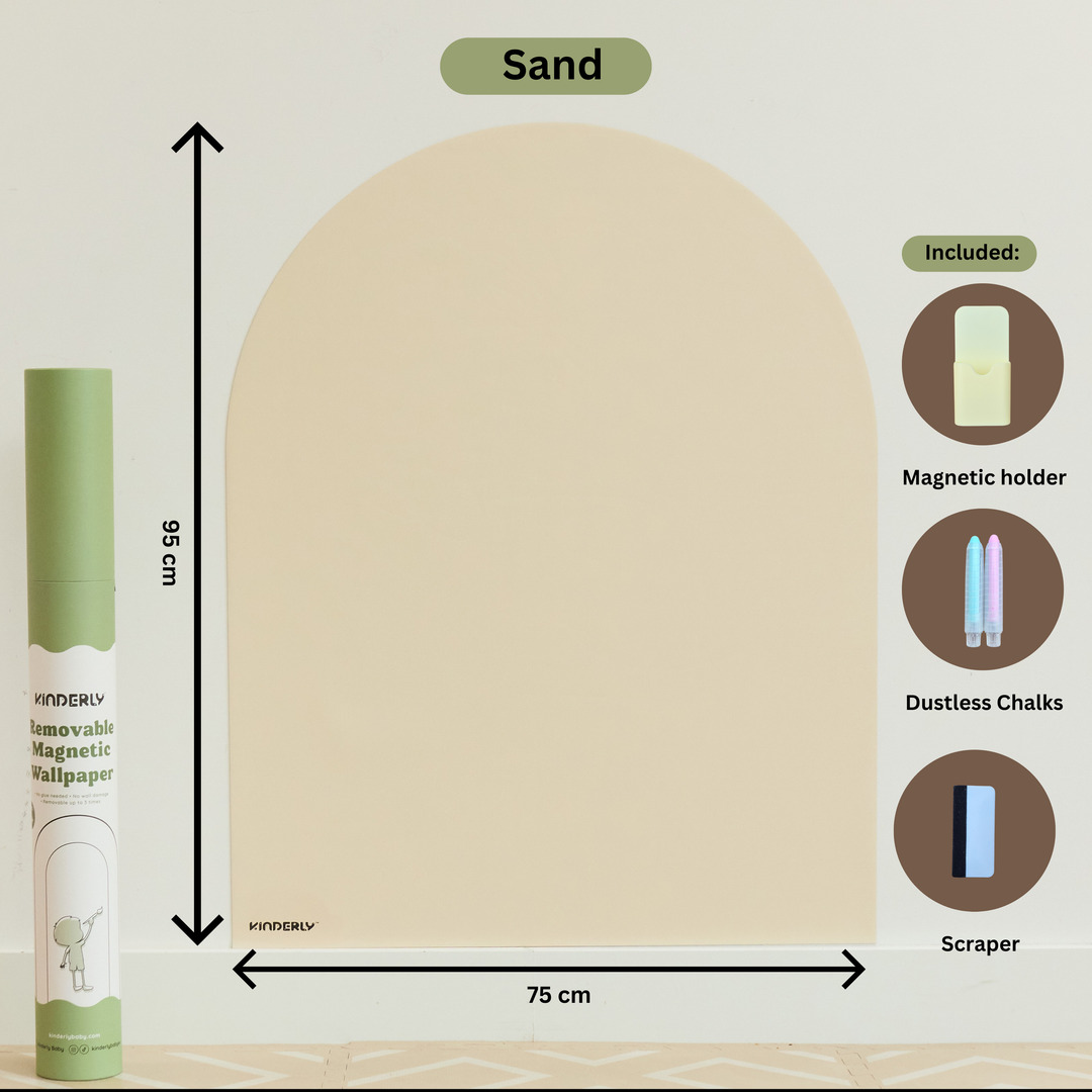Kinderly Muurbord Magnetisch-Verplaatsbaar Sand 75x95 cm