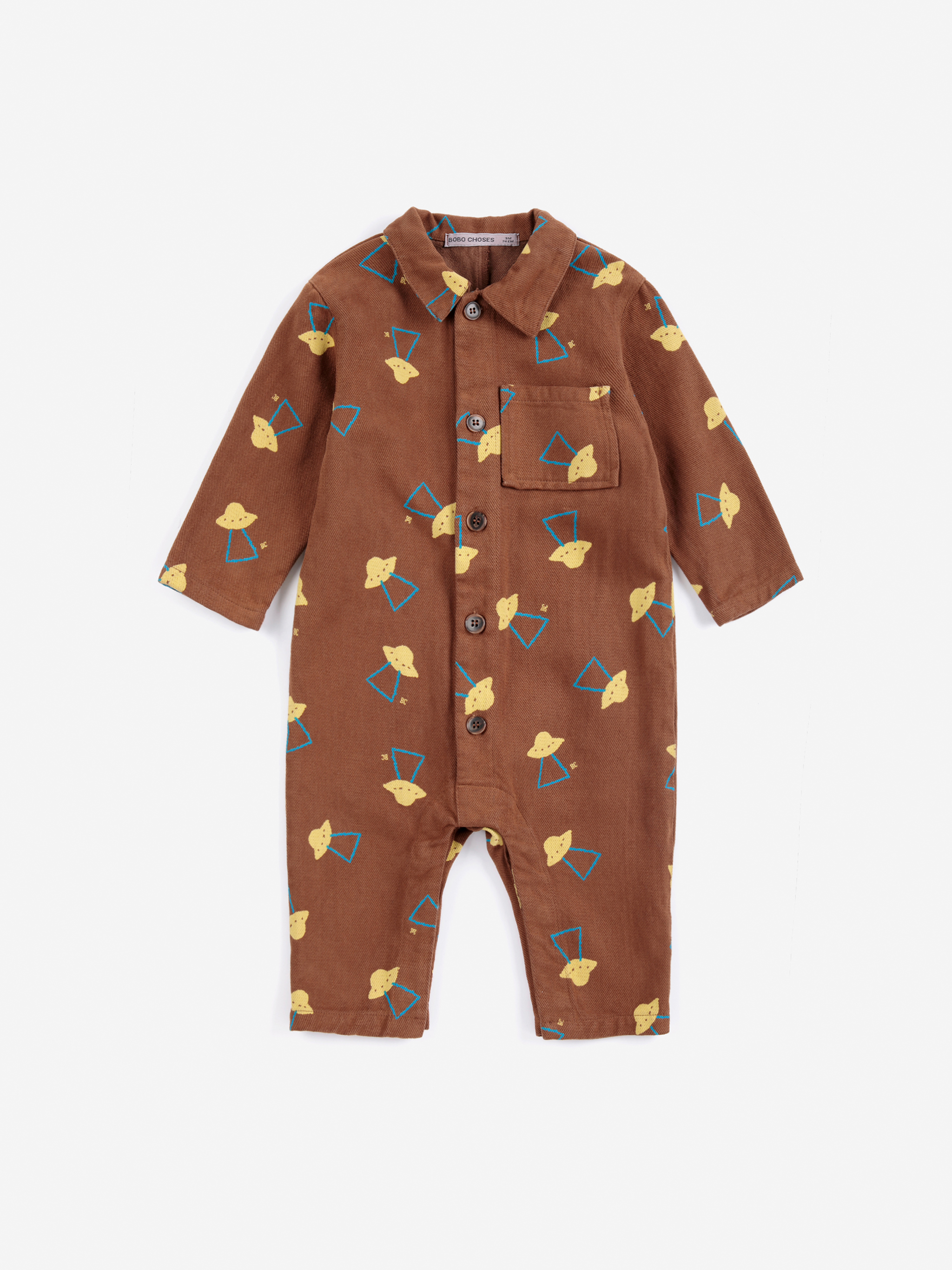 Bobo Choses Baby Overall Woven Pixel Abduction All Over