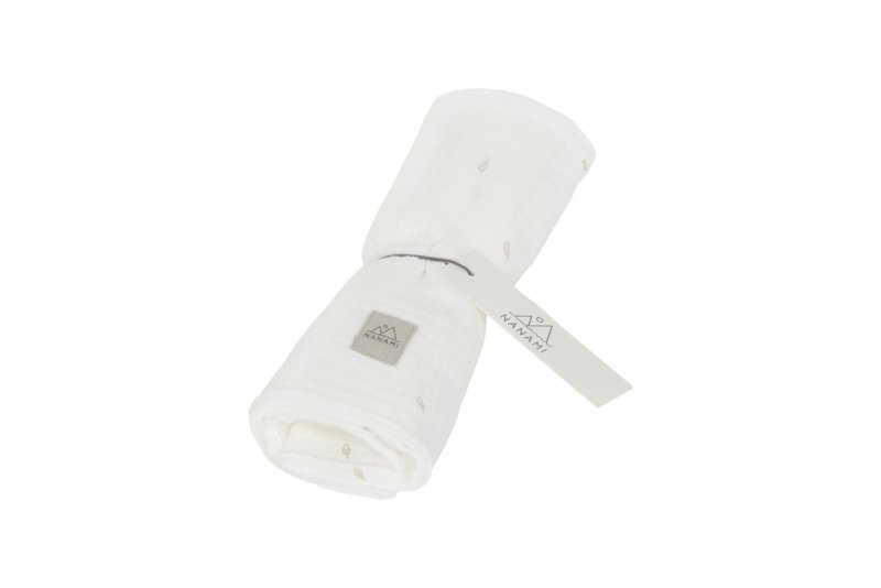 Nanami Tetradoek Klein Leafprint Off White