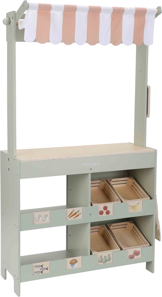 Little Dutch Marktkraam Hout Groen