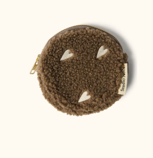 Studio Noos / wallet / teddy brown hearts