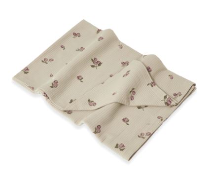 Garbo & Friends / rib jersey blanket / prune green