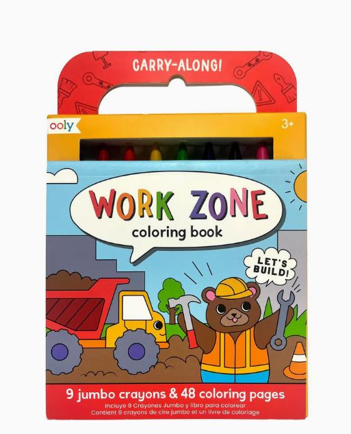 Ooly Kleurboek Work Zone met 9 Waskrijtjes