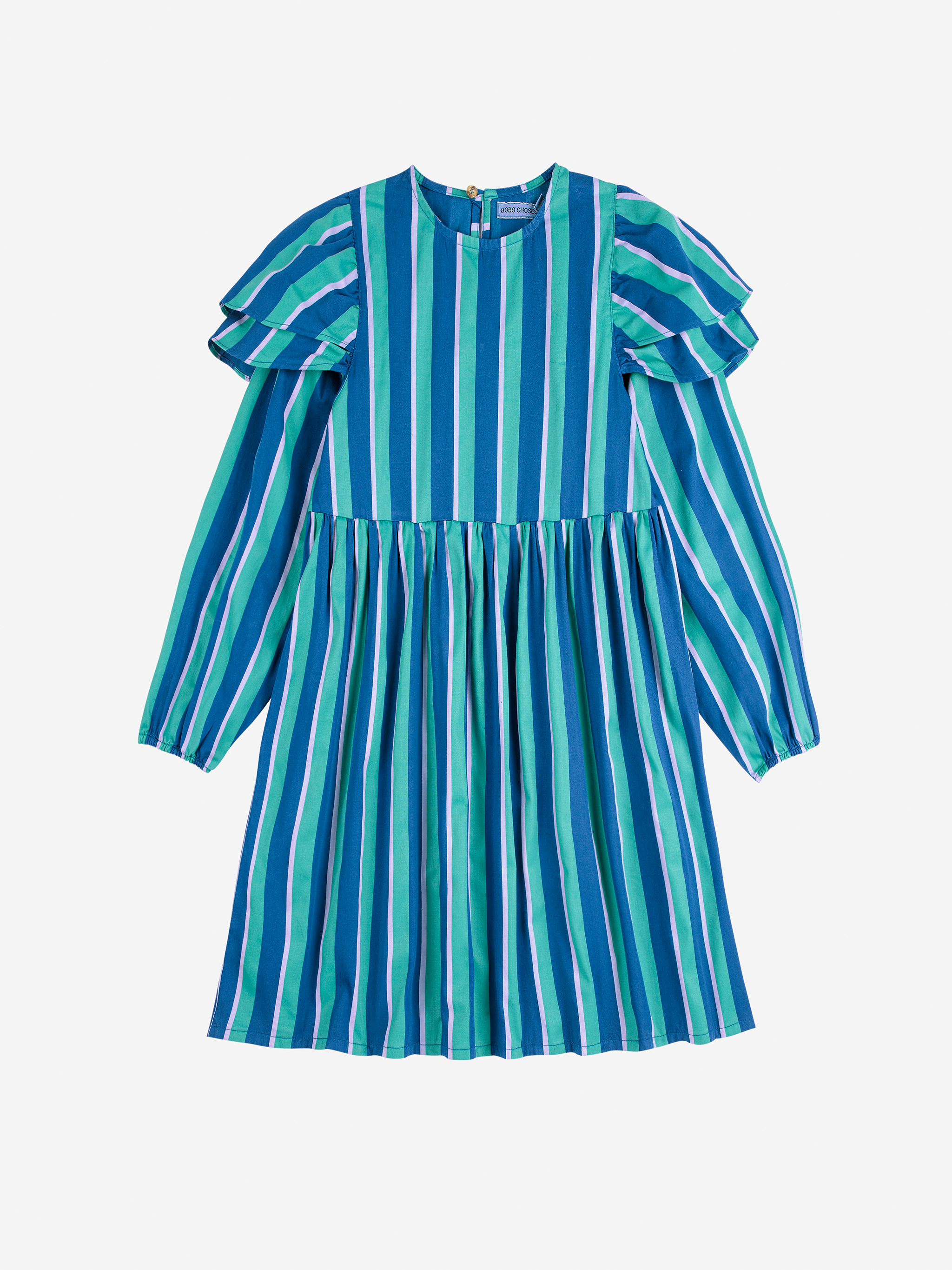 Bobo Choses Kleed Striped Woven Blue